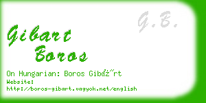 gibart boros business card
